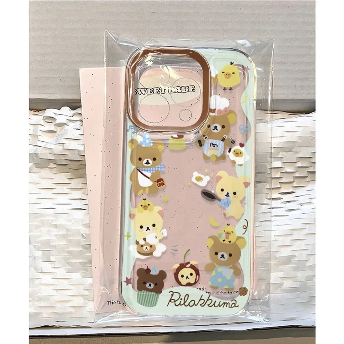 Rilakkuma Cartoon Bear Clear Space Phone Case