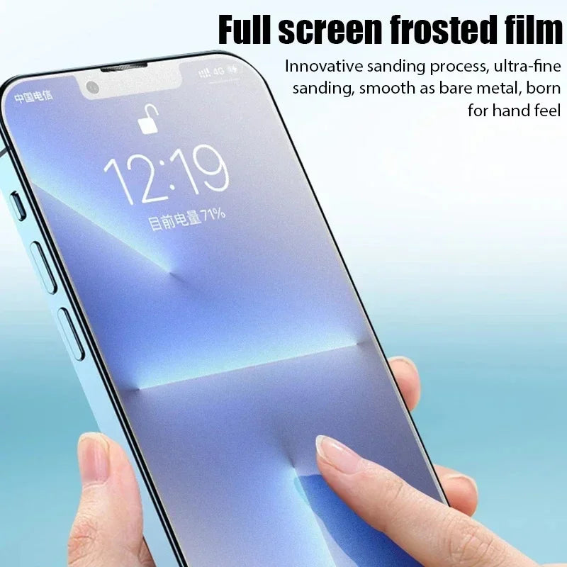 4Pcs Matte Tempered Glass Screen Protector for iPhone